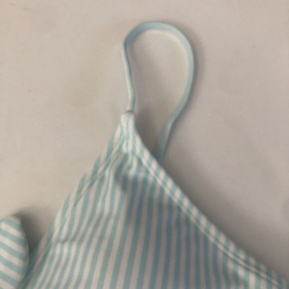 NWT Sugar Coast Large Blue Stripe Bikini Swim Top Removeable Padding #2407 - Picture 8 of 10